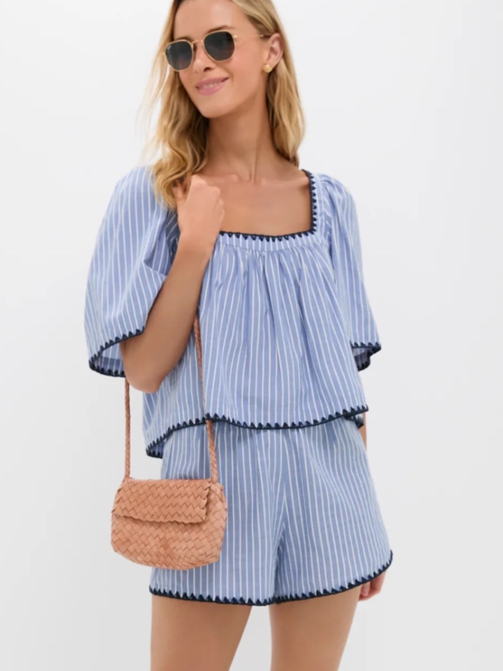 TUCKERNUCK Blue Stripe Whipstitch Kieran Short